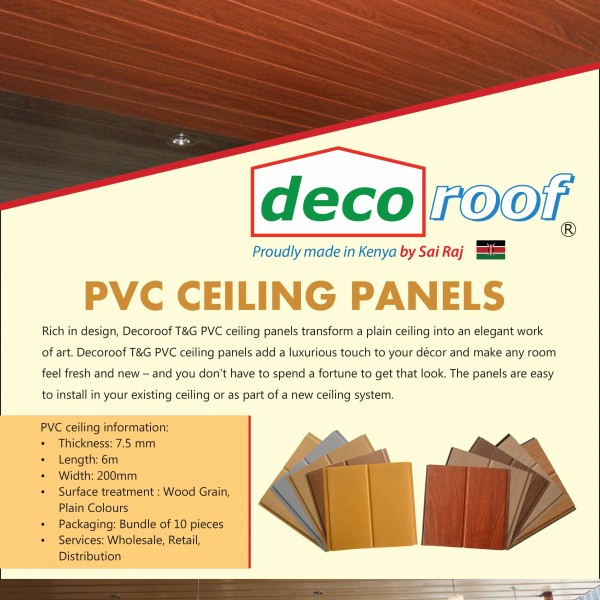 T G Pvc Ceiling Panels Decoroof By Sai Raj